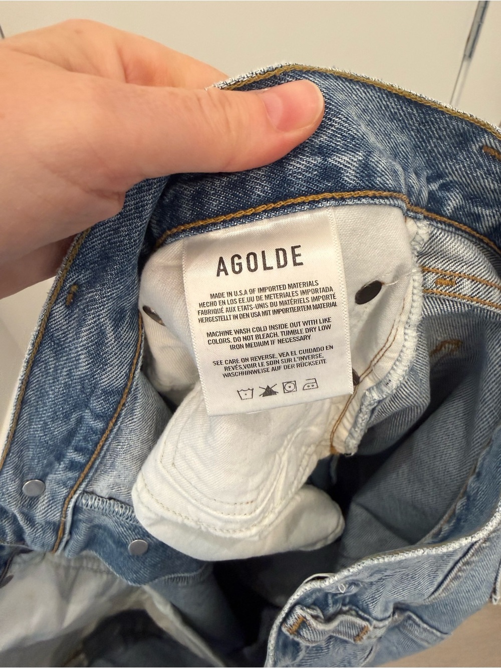 Agolde 90s Pinch Waist High Rise Straight Jeans Plus Size 33 - Picture 5 of 8